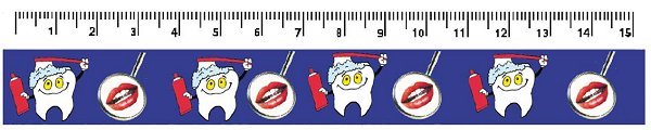 Lineale mit Mundspiegelmotiven 60 Stück - Kinderartikel Zahnarzt