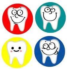 Sticker "Zahn" 144 Stück - für Kinder - Zahnarzt