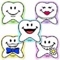 Sticker - Happy Zahn 150 Stück - für Kinder - Zahnarzt