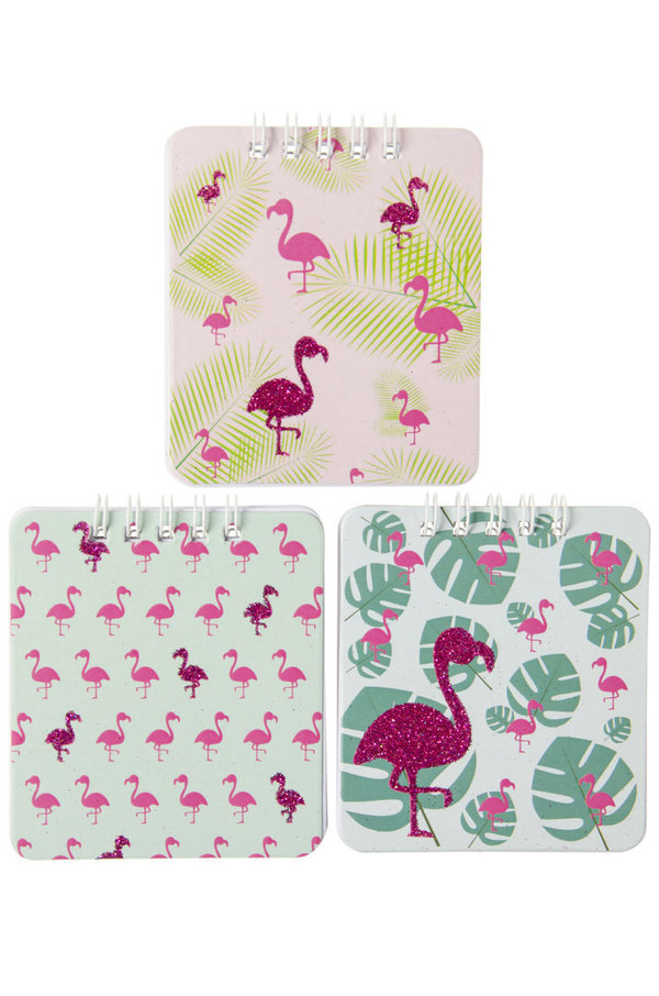 Flamingo Notizblock 24 Stück für Kinder - Zahnarzt Kinderartikel