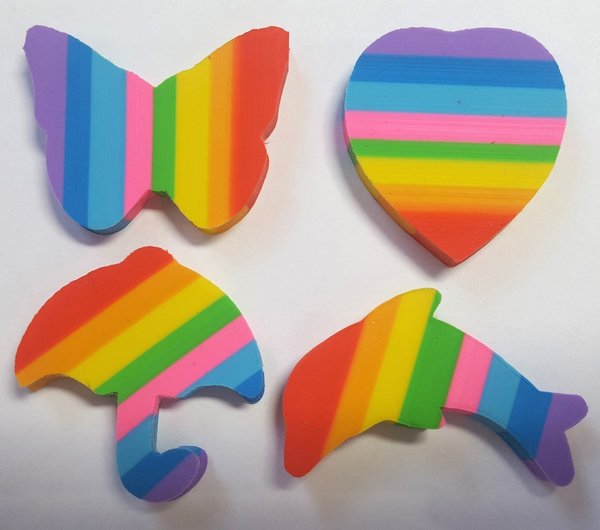 Radierer Regenbogen Radiergummi 48 Stück für Kinder - Zahnarzt
